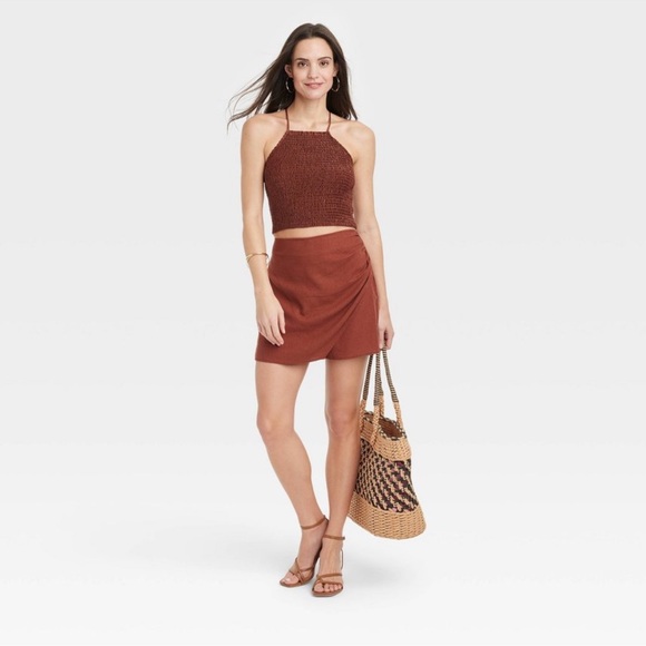 A New Day Brown Apron Tank Top: Size: Large - Picture 3 of 5